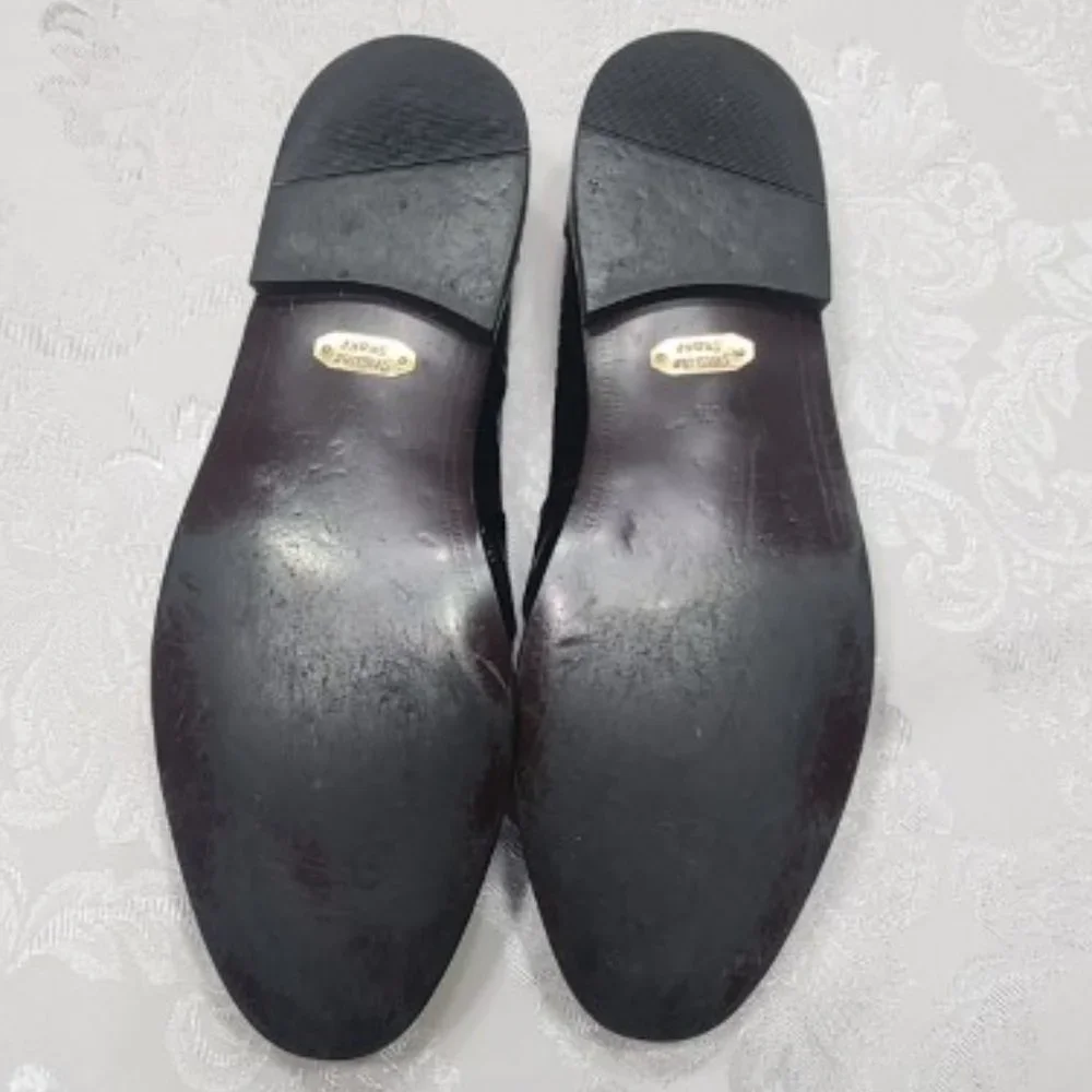 Men's Stacy Adams Black Snakeskin and Leather Tassel Slip-on Dress Loafer - Picture 11 of 12